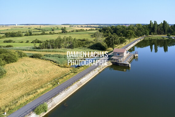 vnf dts barrage reservoir stock photo aerien 017