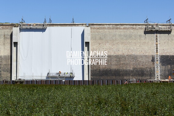 vnf barrage pont massene chantier menbranne 007