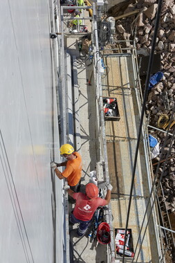 vnf barrage pont massene chantier menbranne 027