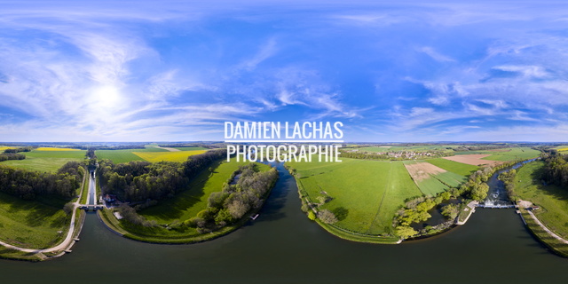 vnf dtrs saone barrage tunnel saint-albin 360 aerien