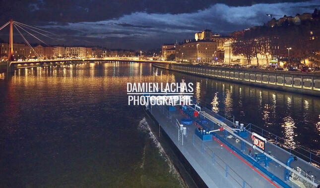 vnf lyon saone trafic fluvial lyon nuit 014