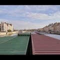 Time-lapse // Traversée de Lyon sur la Saône sur le porte-conteneur Camäel